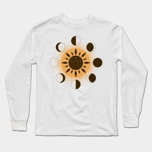 Phases of the Moon Long Sleeve T-Shirt